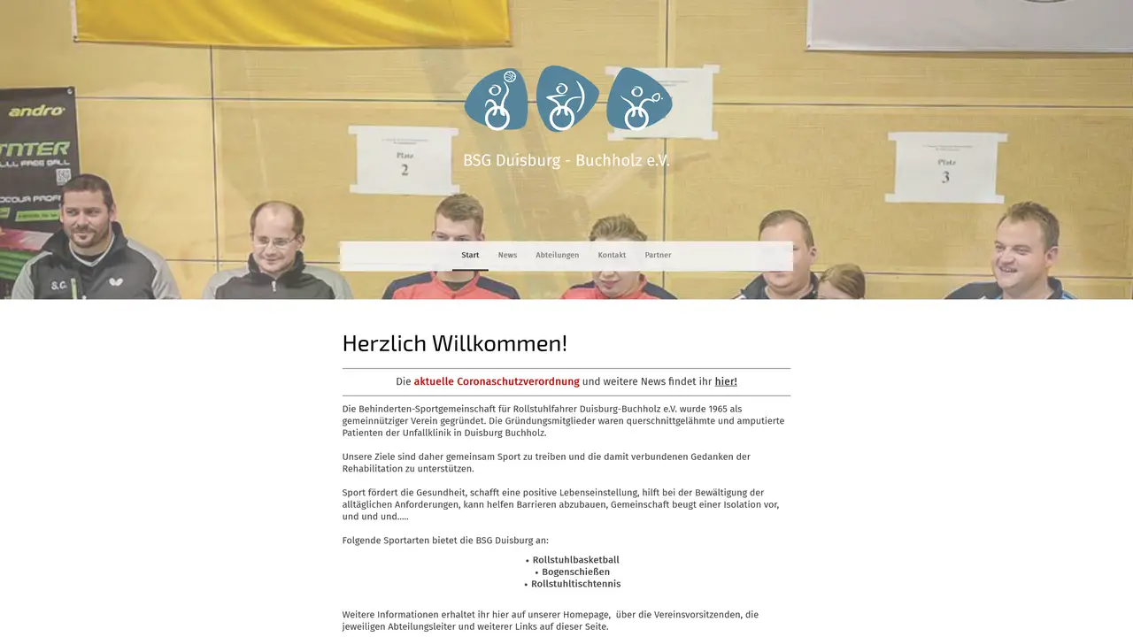 Screenshot Link zu "Behinderten Sportgemeinschaft für Rollstuhlfahrer Duisburg-Buchholz e.V."